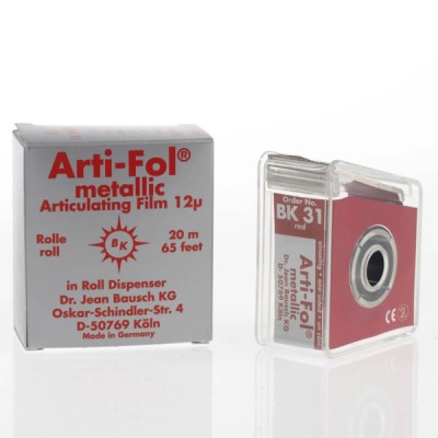 Bausch Arti-Fol 8μm (Red), Double Sided, Width 20mm, Length 20m