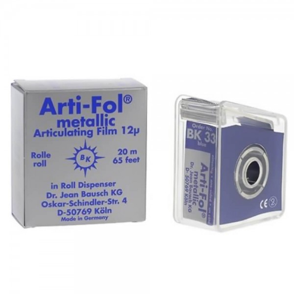 Bausch Arti-Fol Metallic 12μm (Blue), Single Side, Width 22mm, Length 20m