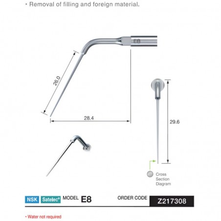 NSK Endo Filling Remover Tip, E8