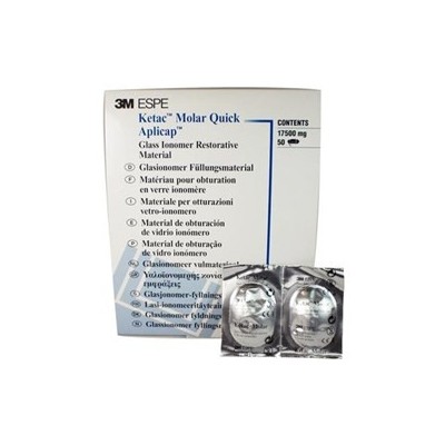 3M Ketac Molar - Quick - Glass Ionomer Restorative - Shade A3 - Applicap  50-Pack