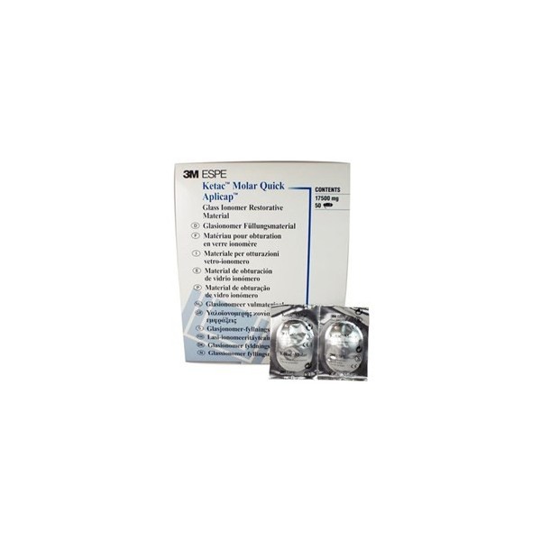 3M Ketac Molar - Quick - Glass Ionomer Restorative - Shade A3 - Applicap  50-Pack