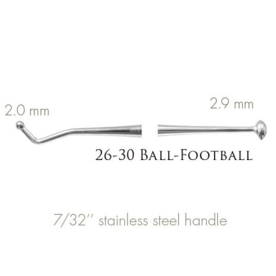 Composite Burnisher 26/30 Ball/Football, Posterior, Standard