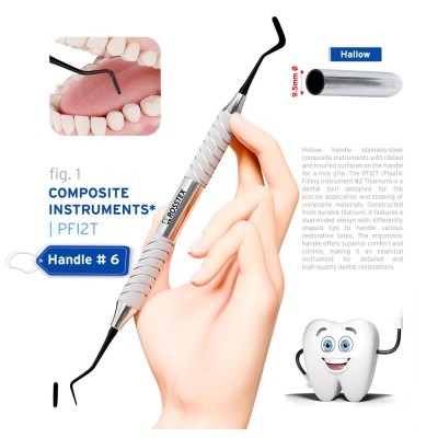 Composite Instrument 2, Titanium Nitride Coated, Hollow Handle No. 4