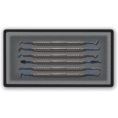 Composite Instruments Set, Blue Finish, 6 Pcs, Handle No. 4