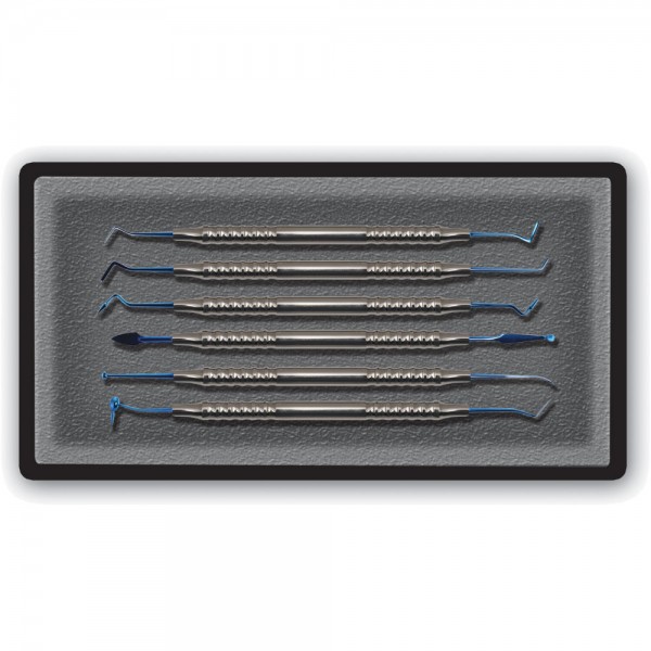 Composite Instruments Set, Blue Finish, 6 Pcs, Handle No. 4
