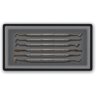 Composite Instruments Set, Gold Finish, 6 Pcs, Handle No. 4