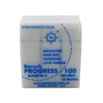 PROGRESS 100, Articulating Paper 100μm, Blue, PK/300 Strips