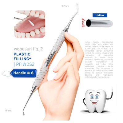 Plastic Filling Instrument 2, Woodson, 1.9mm, Handle No. 6