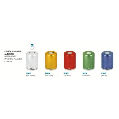 Cotton Dispenser Aluminum Silver