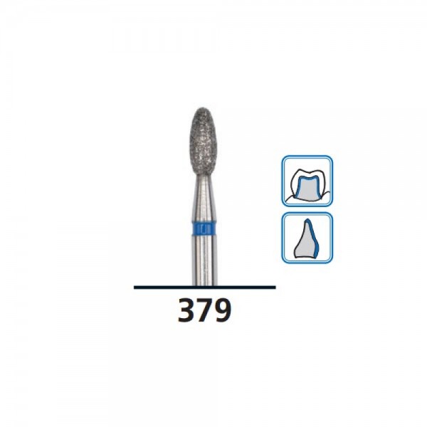 Egg-Shaped Diamond Burs G379, Coarse Grit, FG-018
