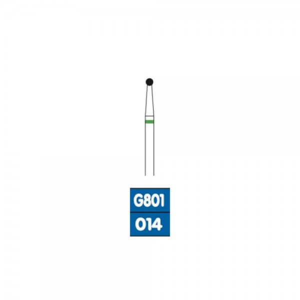 Round Diamond Burs G801 DLC, Coarse Grit, FG-014