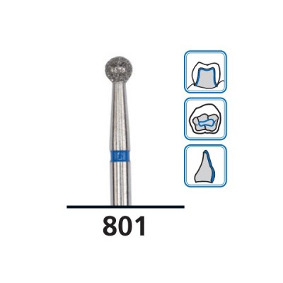 Round Diamond Burs G801, Coarse Grit, FG-018