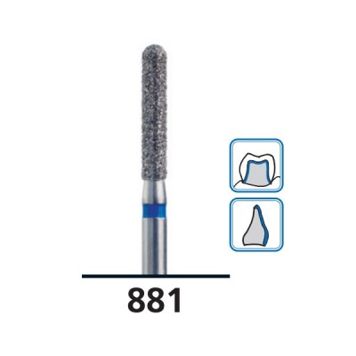 Round-End Cylinder Long Diamond Burs G881, Coarse Grit, FG-014