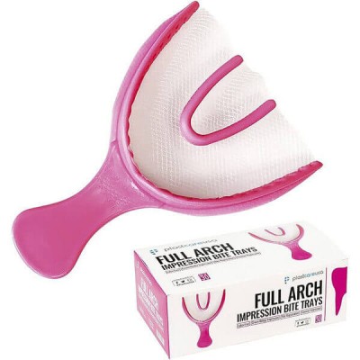 Full Arch Bite Tray with Net (Pink), PK/30
