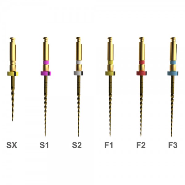 E-Flex S, Rotary File Ni-Ti L 21mm, Assorted, PK/6
