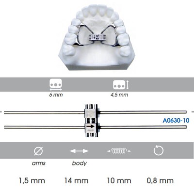 Anatomical Expander Orthogonal Arms, 10mm