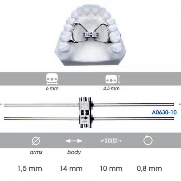Anatomical Expander Orthogonal Arms, 10mm