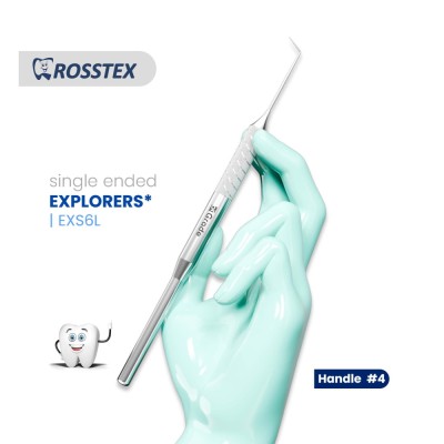 Dental Explorer 6L, Handle No. 4, Single Ended