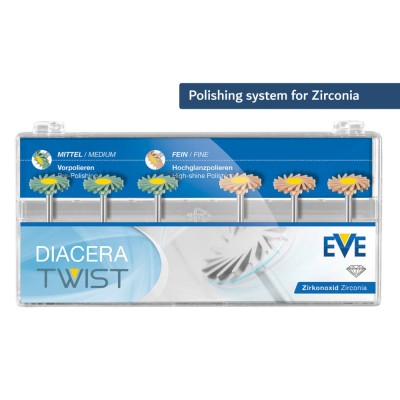 Diacera Twist, RA, Diamond-Impregnated Zirconia Polishing Set/6