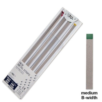 GC METAL STRIPS, Green Mesh (Finishing), No. 600, Assorted Widths, PK/12