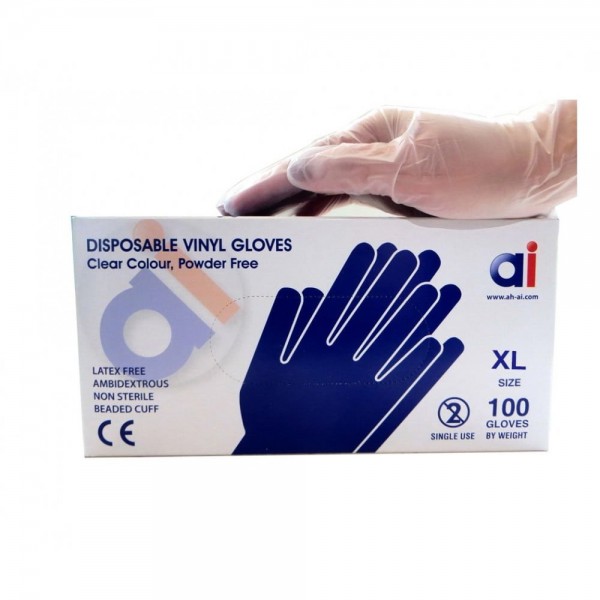 Vinyl Examination Gloves, X-Large, BX/100