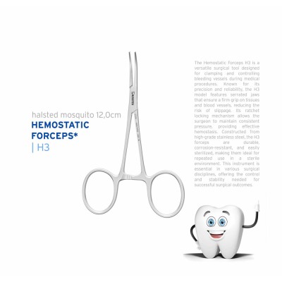 Surgical Forceps Halsted Mosquito, Curved, 12.0 cm