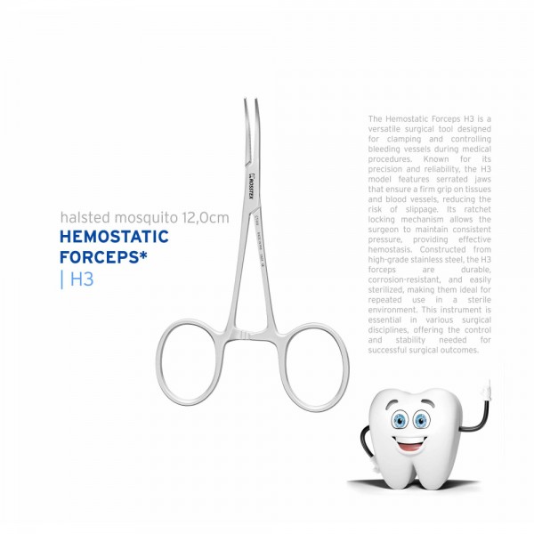 Surgical Forceps Halsted Mosquito, Curved, 12.0 cm