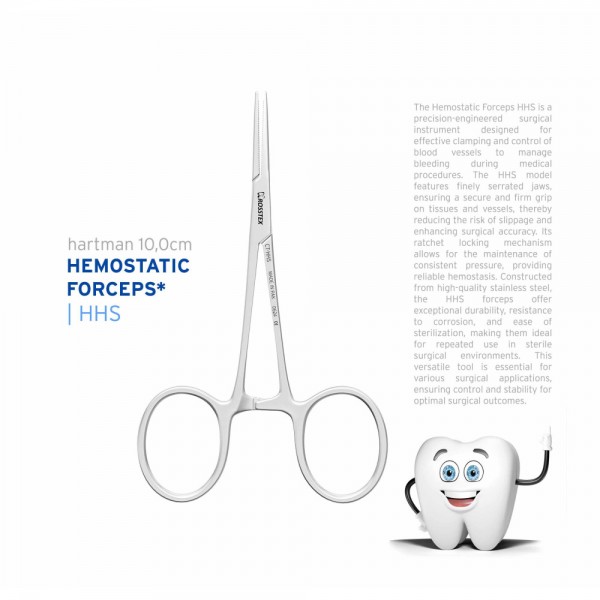 Surgical Forceps Hartman, Straight, 10.0 cm