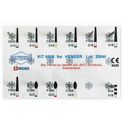 Diamond Burs Kit for Veneer, Kit/11