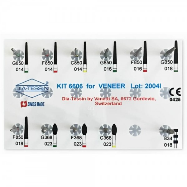 Diamond Burs Kit for Veneer, Kit/11