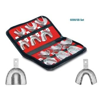 Medesy - Stainless Steel Regular Impression Trays with Retention Rim