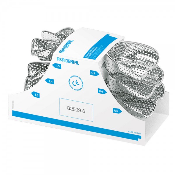 S.S. Impression Tray Anterior Depressed Set/6
