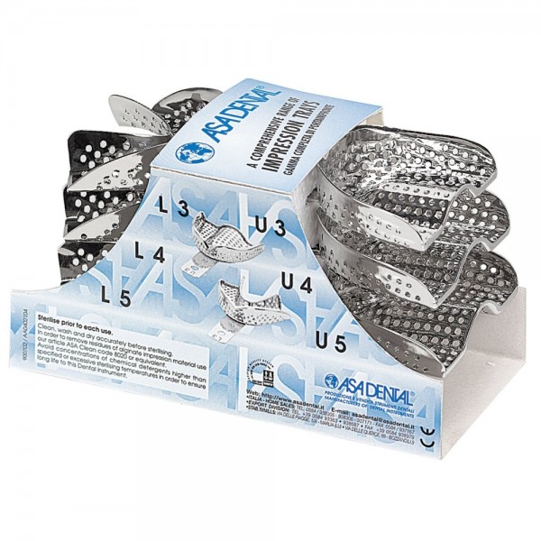 S.S. Perforated Impression Tray Without Rim Set/6