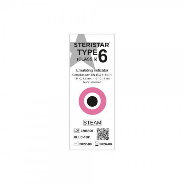Class 6 Emulating Indicator, Single Big Dot,134 C 3.5 min, PK/250