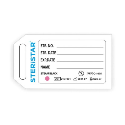 Sterilization Container Label with Steam Indicator, PK/100