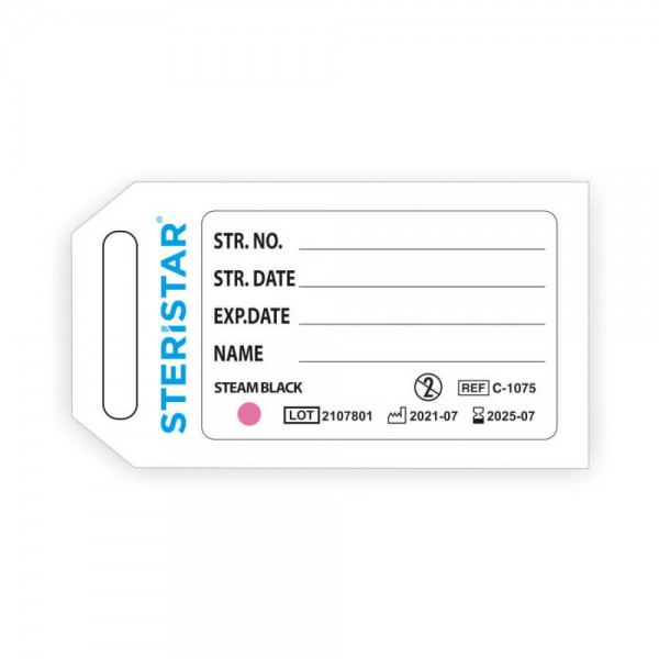 Sterilization Container Label with Steam Indicator, PK/100