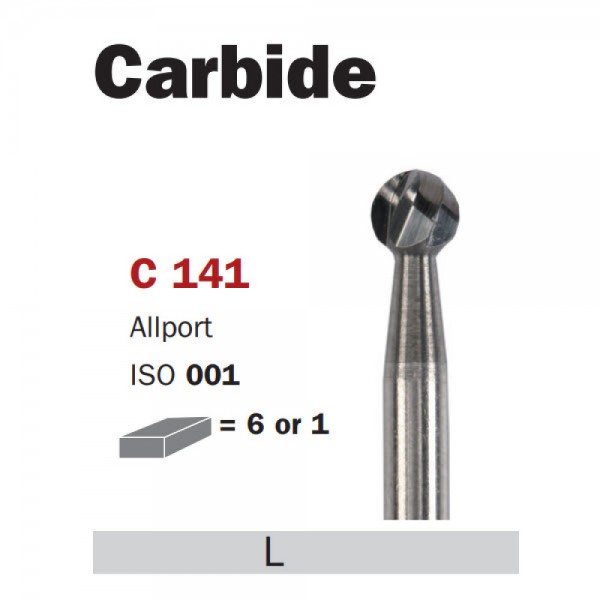 Carbide Bur, HP 018, Round ISO No. 001