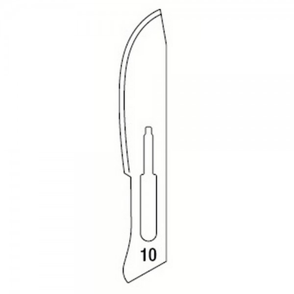 Scalpel Blades Sterile N.10 - 100 Pcs