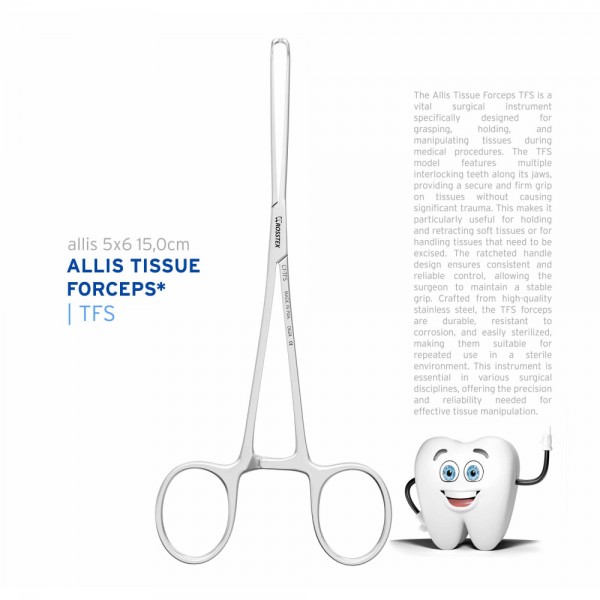 Surgical Forceps Allis, 5x6, 20.0 cm