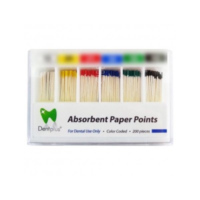 Dentplus Absorbent Paper Points, No. 40, PK/200