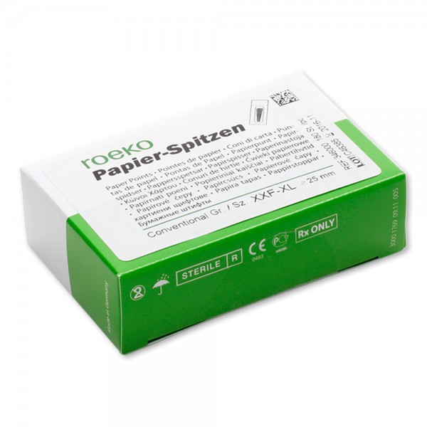 ROEKO Paper Points, White Conventional, L, PK/180