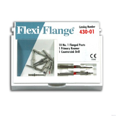 Flexi-Flange Stainless Steel Posts, Size 0, Yellow, PK/10