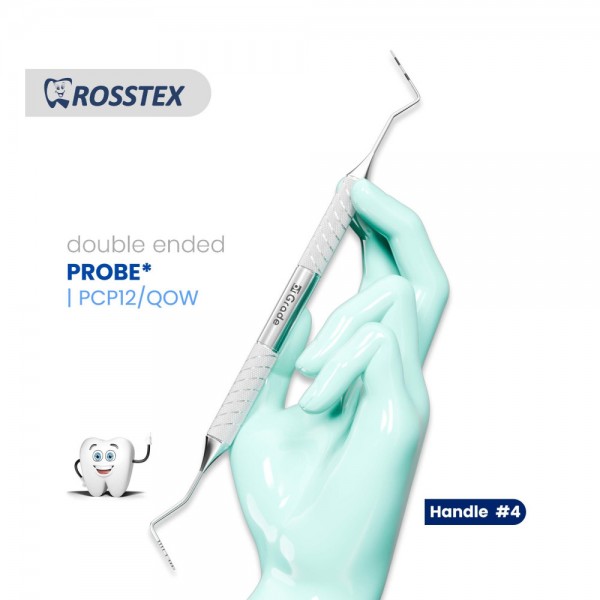 Dental Probe CP-12/Thin Williams, Handle No. 4, Double Ended