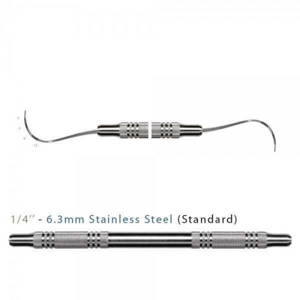 Probes, No.  2 Nabers, Double End, Black, Standard Handle