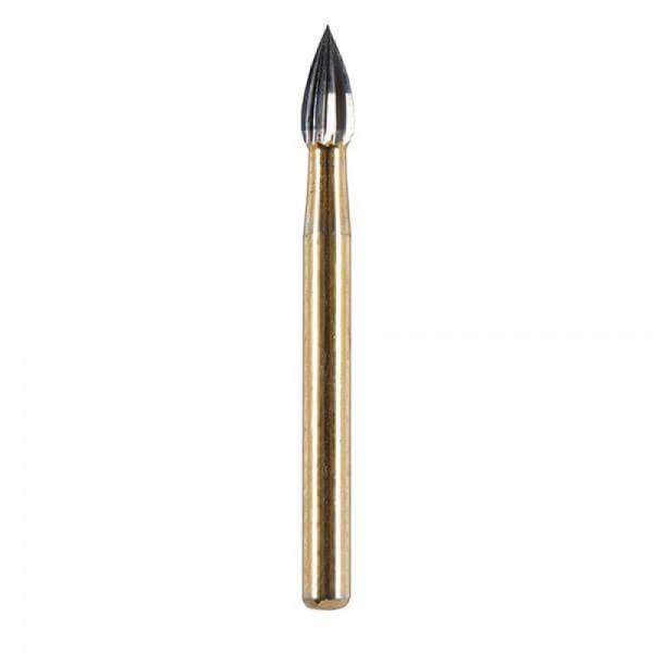 Finishing Carbide Bur, FG 018, Flame, 12 Flutes ISO No. 254