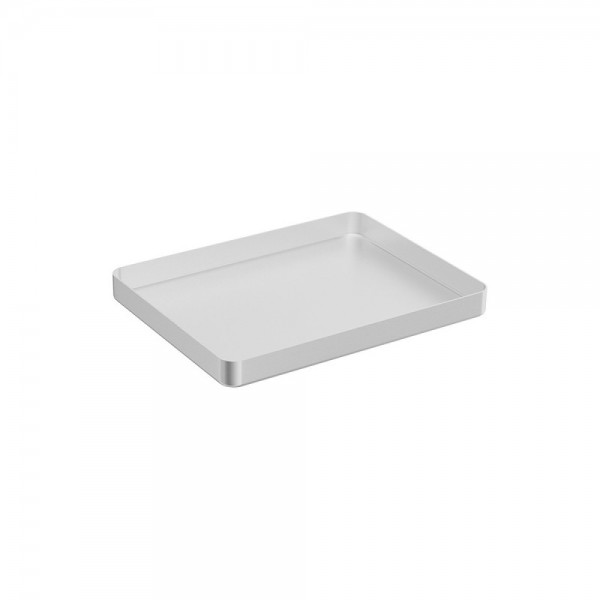 Silver Aluminium Dental Instrument Tray 142x183x17 mm