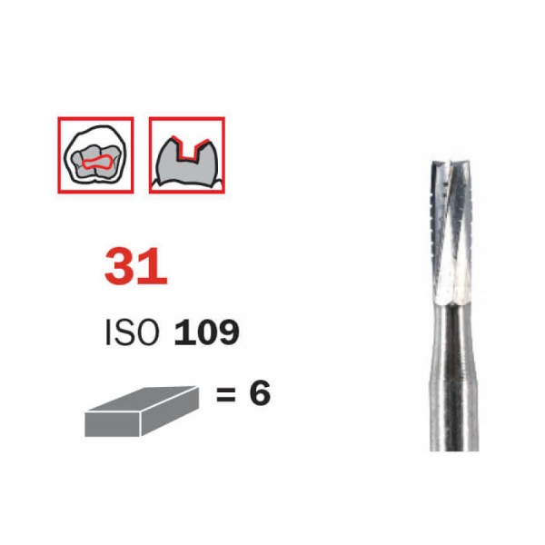 Surgical Carbide Bur, FG 010, X-Long, Cylinder ISO No. 109