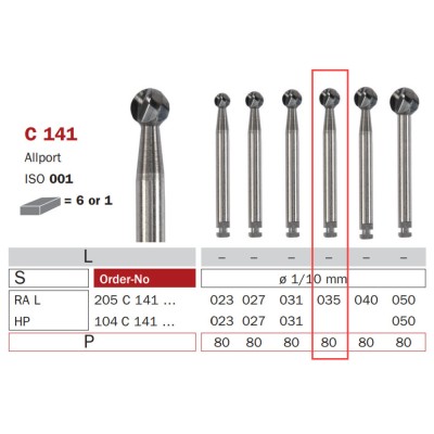 Surgical Carbide Bur, Long RA 035, Round, Bone Cutter