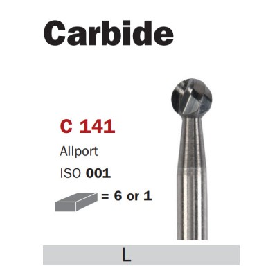 Surgical Carbide Bur, X-Long FG-021, Round ISO No. 001