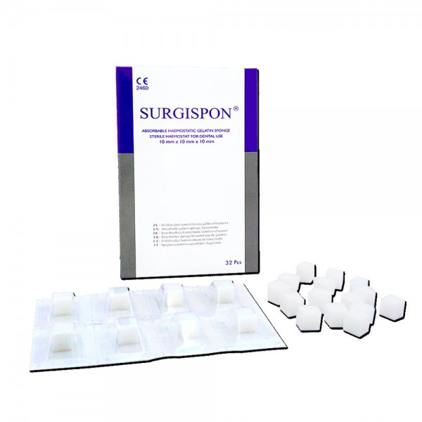 Surgispon Gelatin Sponge Cubes 10x10x10 mm, PK/32